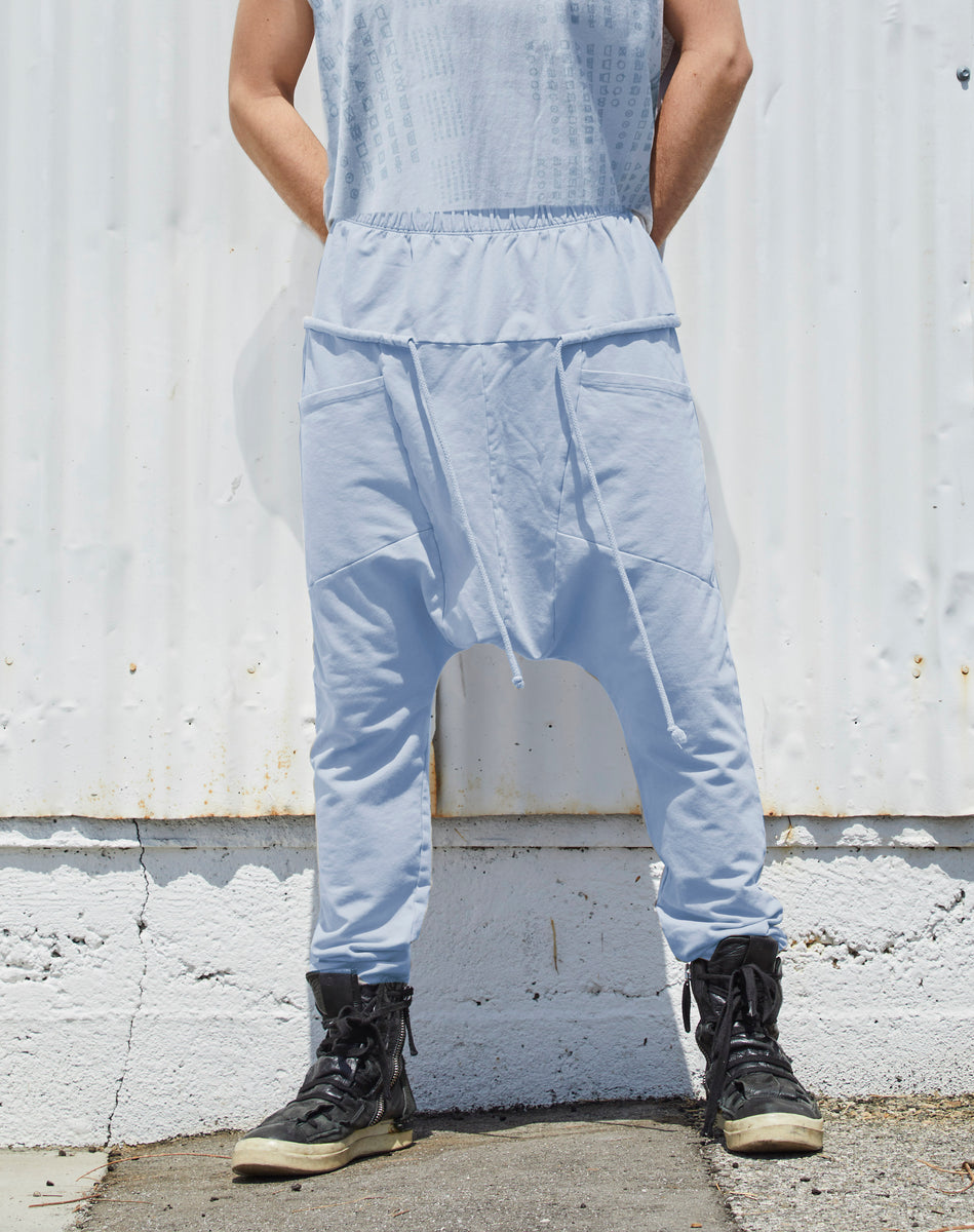 Drop Crotch Pants- Ice Blue