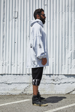 Embroidery Hoodie- White