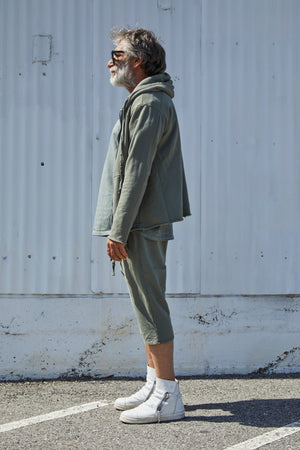 Hoodie- zip up- Army Green