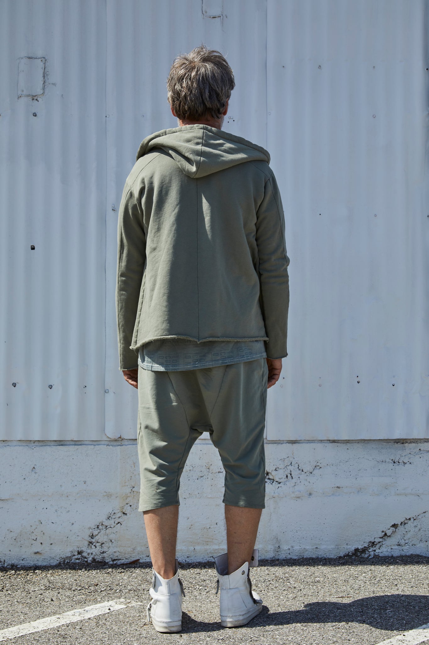 Hoodie- zip up- Army Green