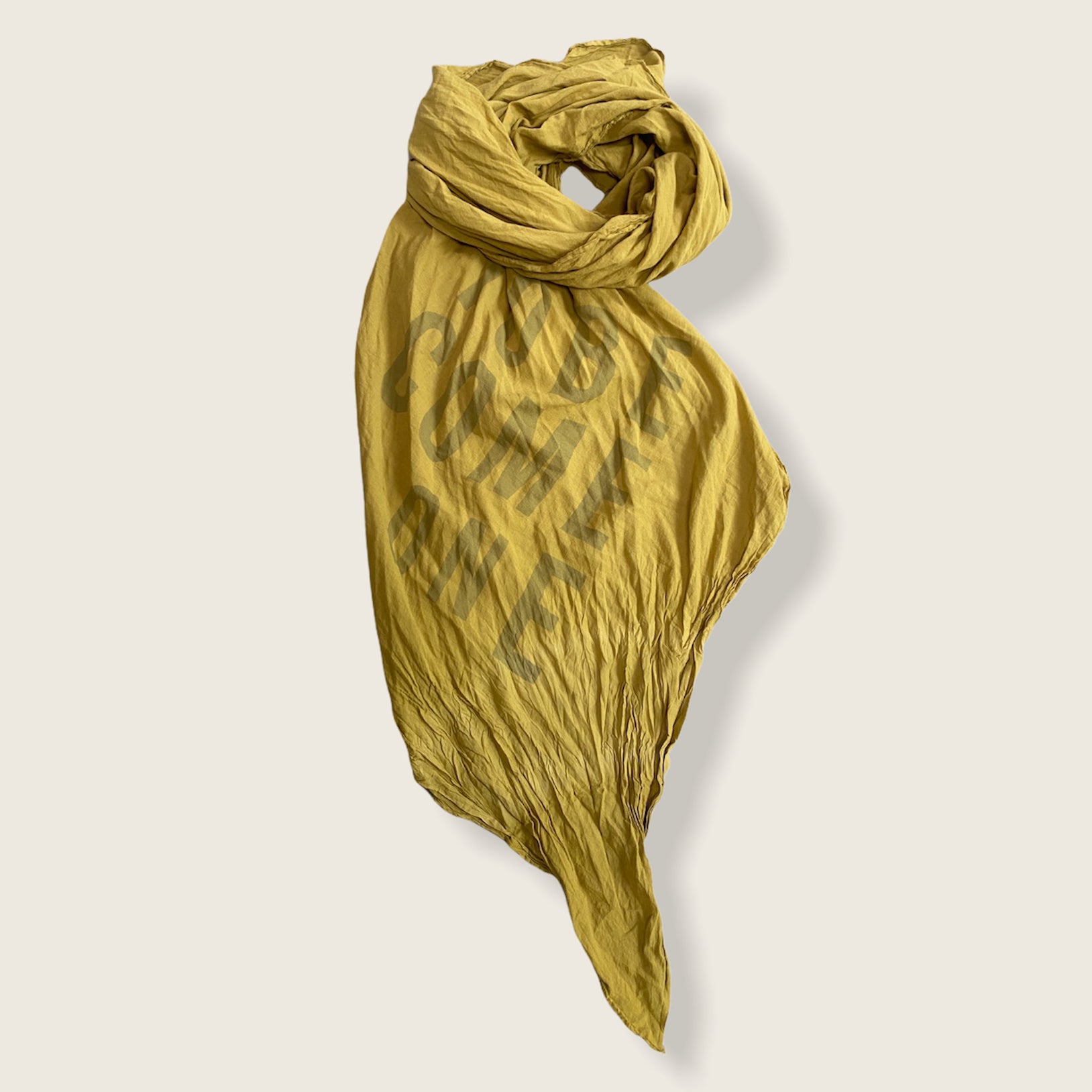 Scarf- woven- Mustard